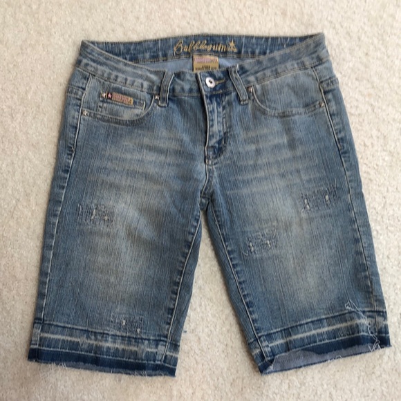 NWOT Distressed  Bubblegum Brand shorts , size 7/8,  light blue ,fringed edge - Picture 1 of 5